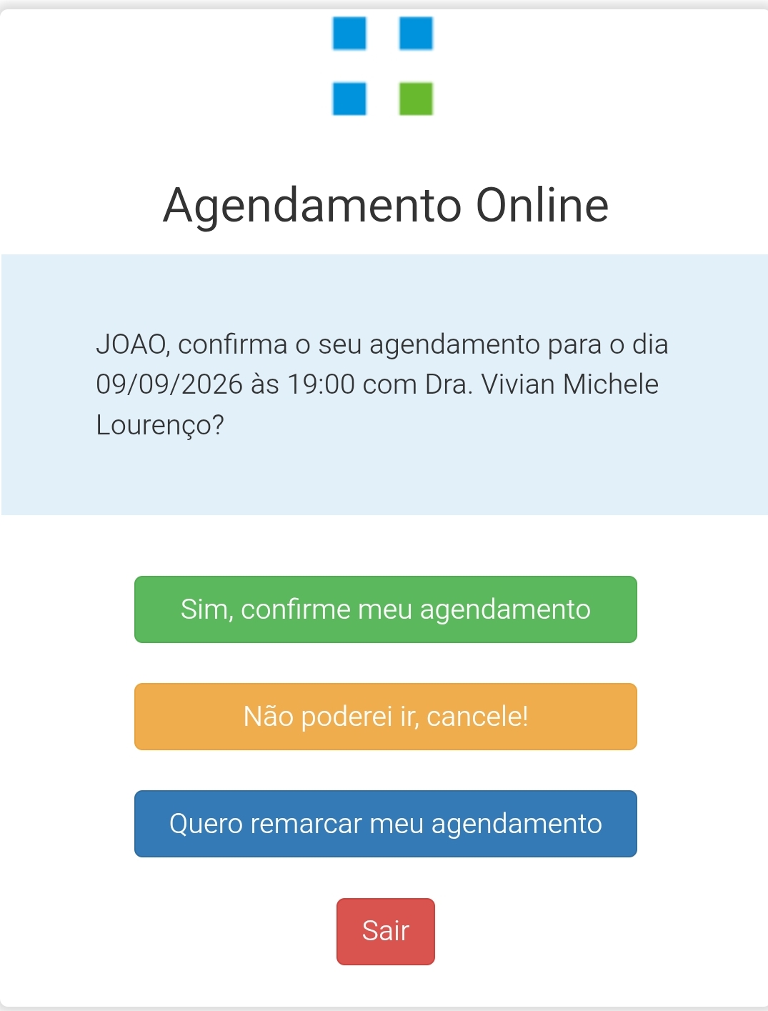 Confirmações de Agendamento por WhatsApp